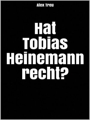 cover image of Hat Tobias Heinemann recht?